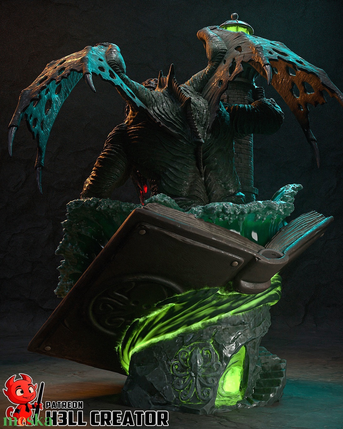 Cthulhu - művészet - makett, modell - Meska.hu