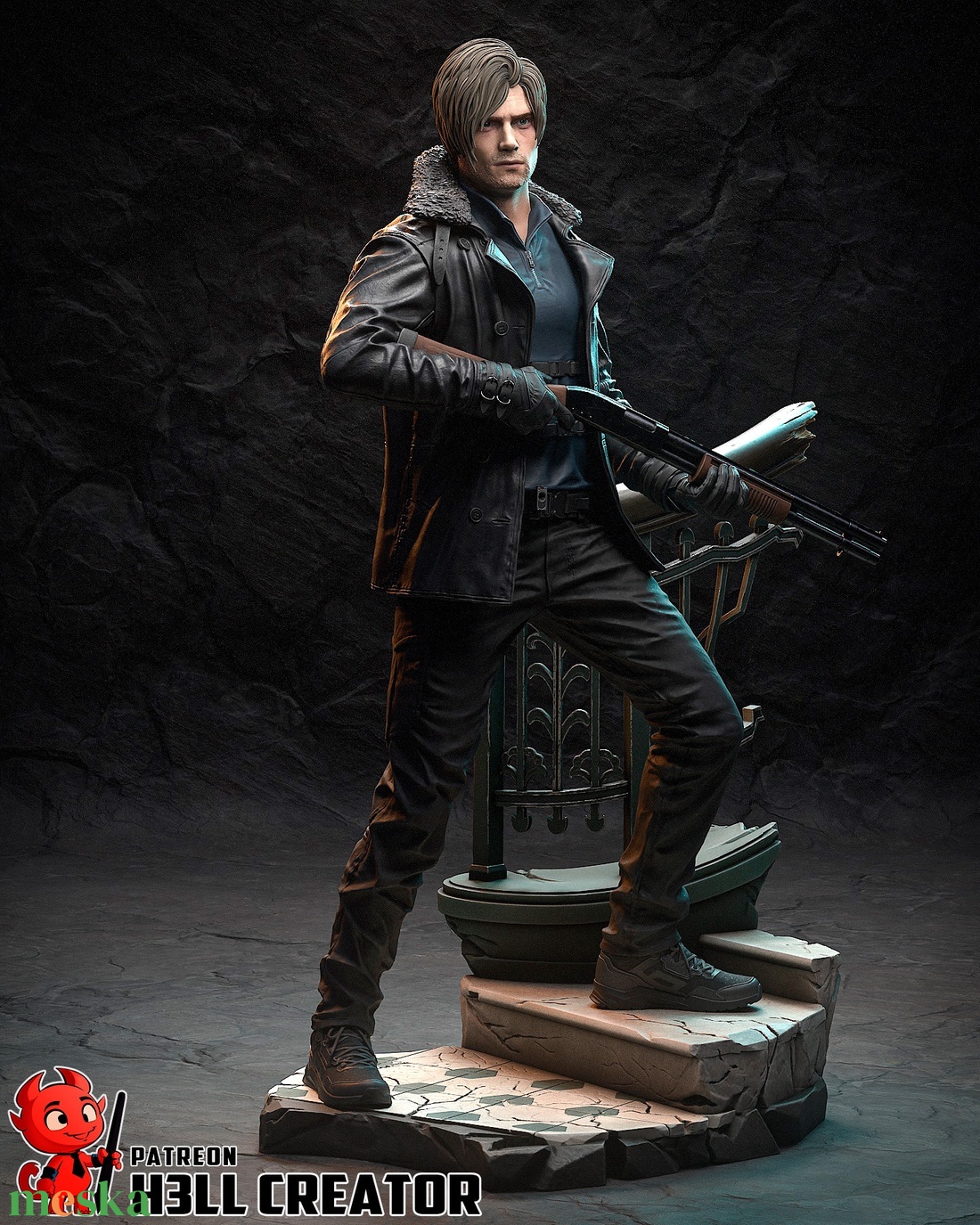 Leon S. Kennedy - Resident Evil Requiem - művészet - makett, modell - Meska.hu