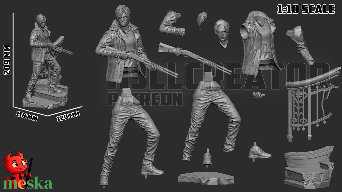 Leon S. Kennedy - Resident Evil Requiem - művészet - makett, modell - Meska.hu