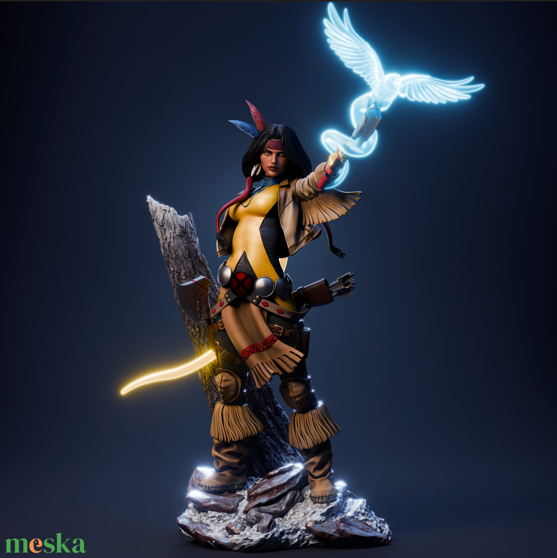 Dani Moonstar Mirage - Marvel - művészet - makett, modell - Meska.hu