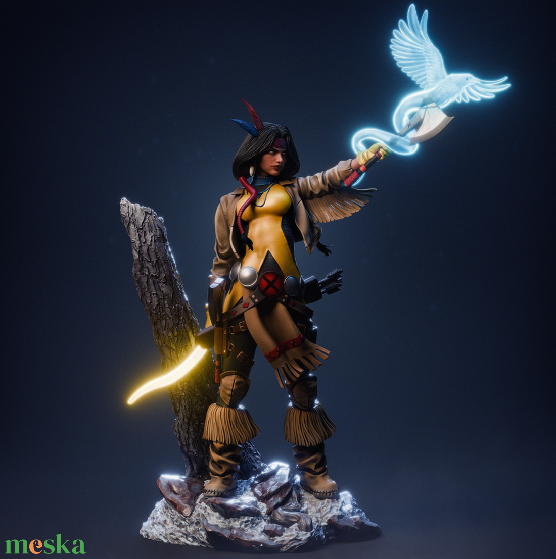 Dani Moonstar Mirage - Marvel - művészet - makett, modell - Meska.hu