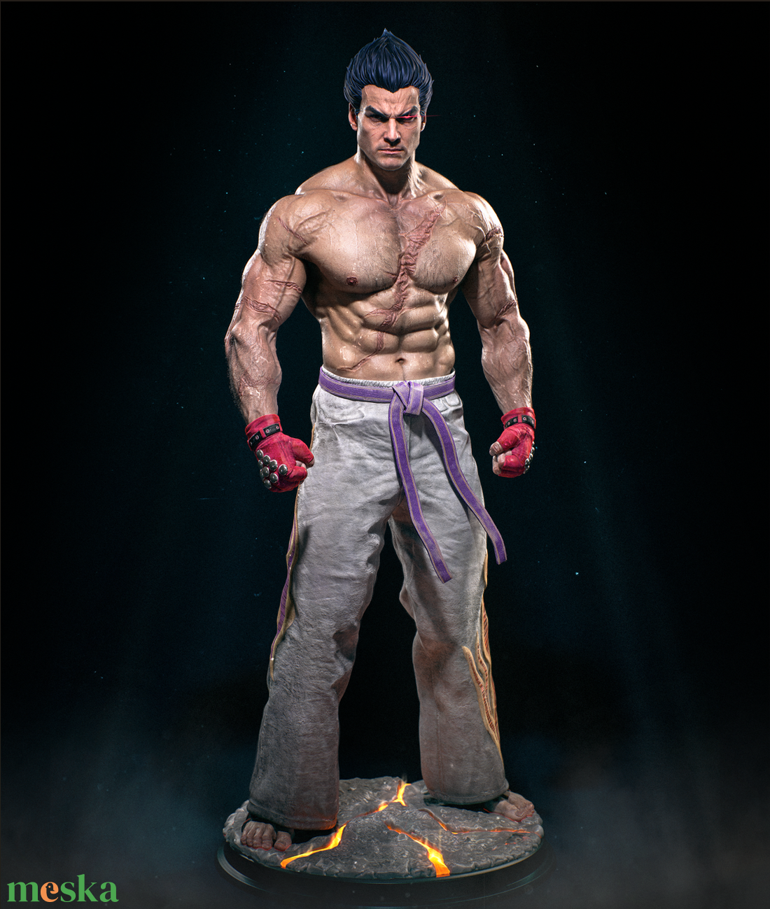 Kazuya - Tekken - művészet - makett, modell - Meska.hu