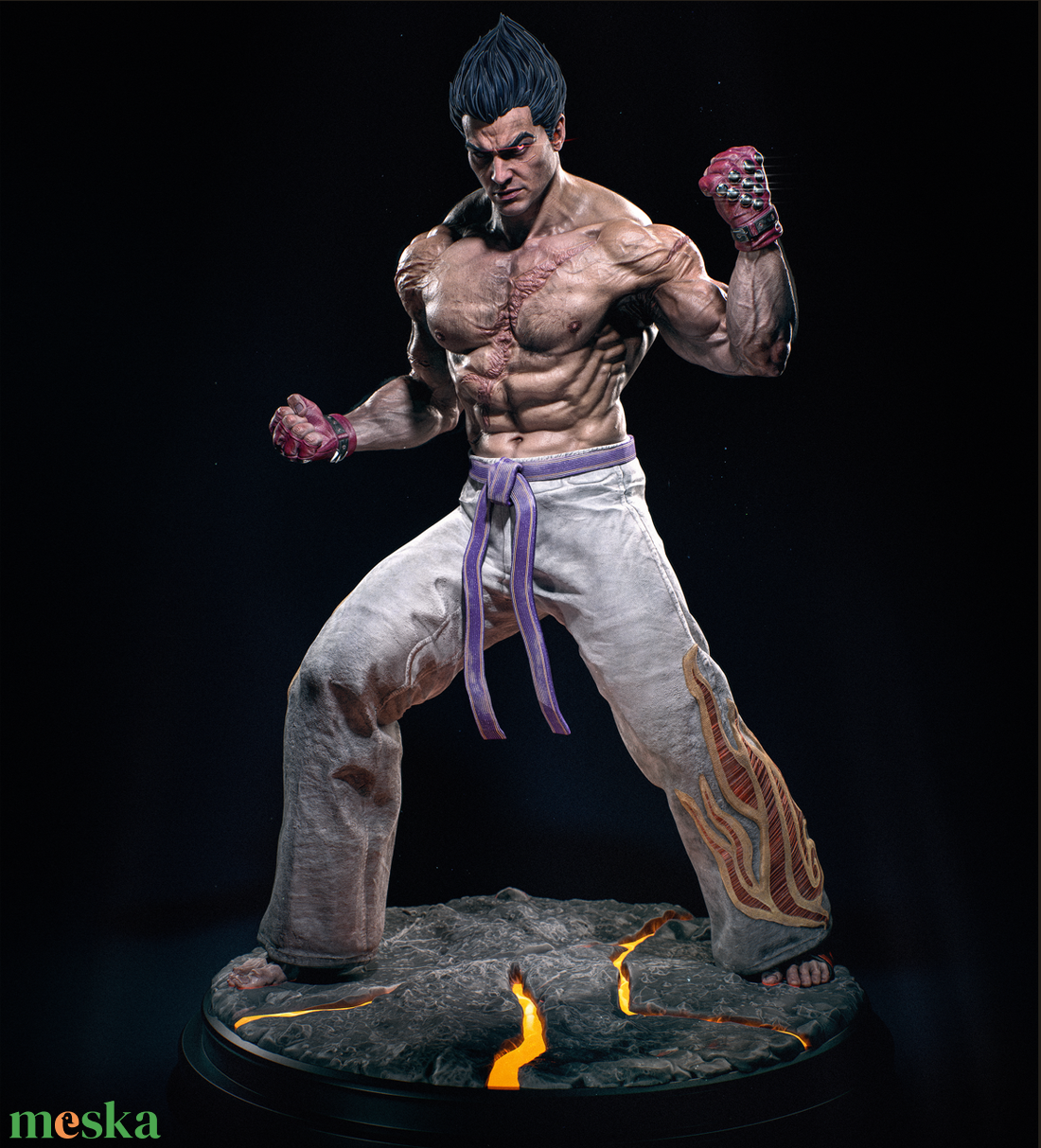 Kazuya - Tekken - művészet - makett, modell - Meska.hu