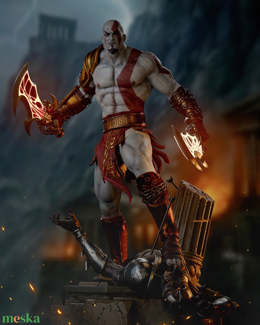 Kratos - God of War - művészet - makett, modell - Meska.hu