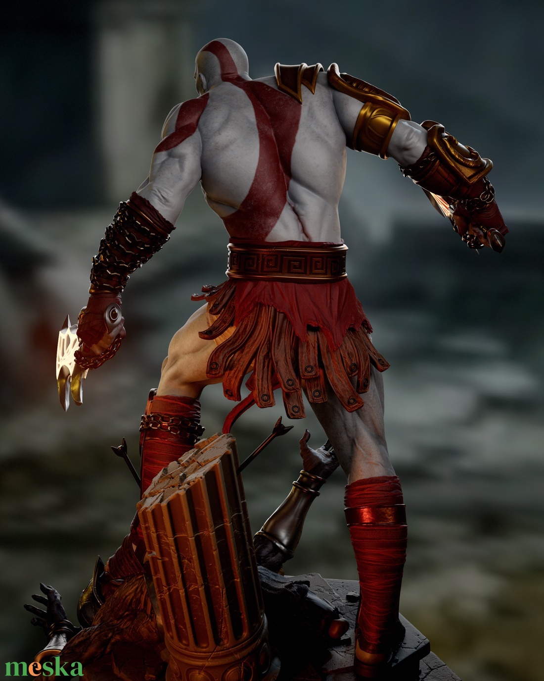 Kratos - God of War - művészet - makett, modell - Meska.hu
