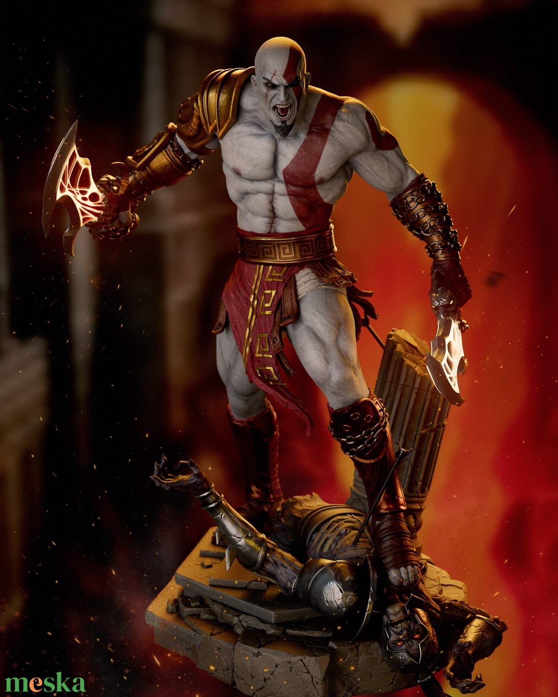 Kratos - God of War - művészet - makett, modell - Meska.hu
