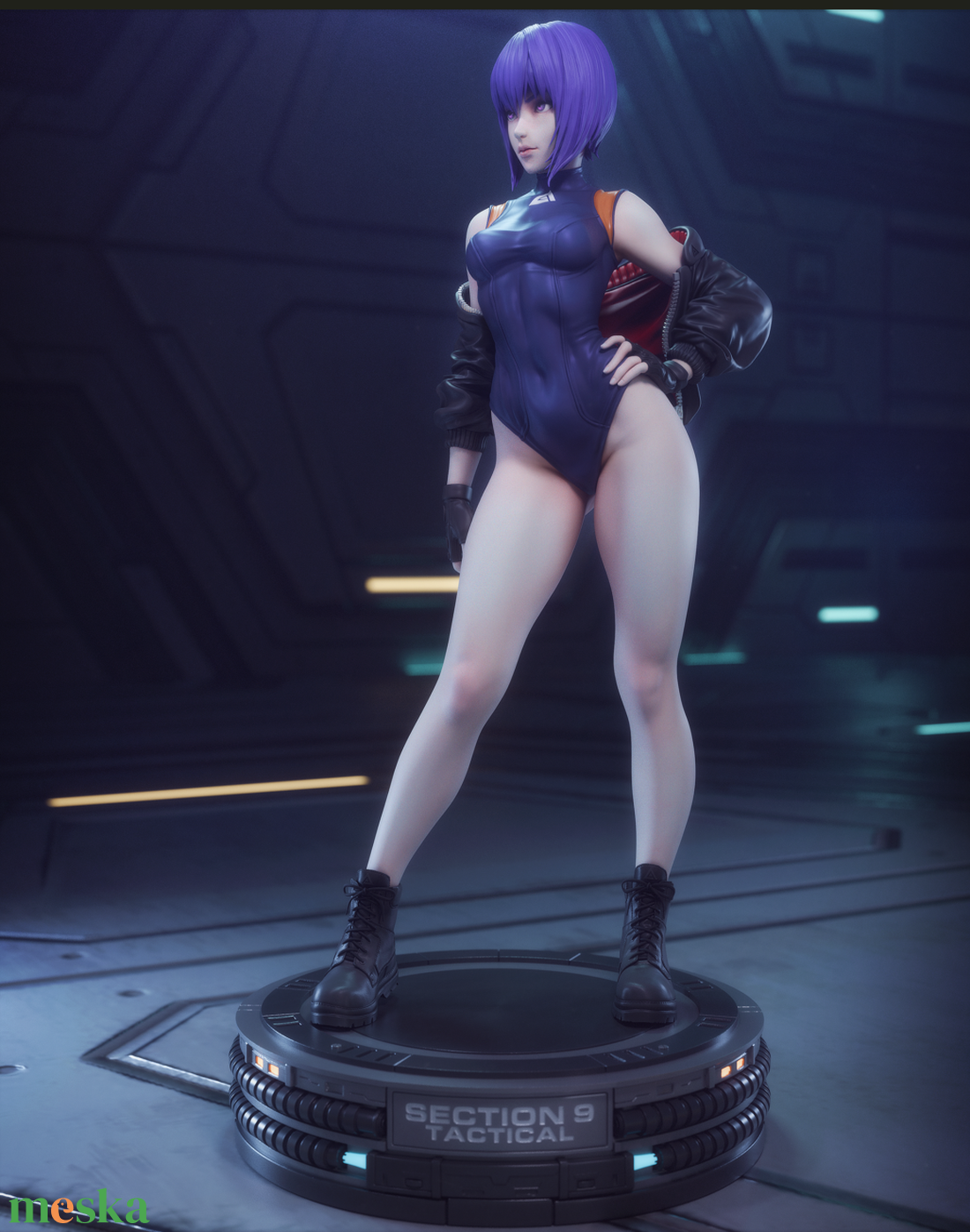 Motoko Kusanagi - Ghost in the Shell - művészet - makett, modell - Meska.hu