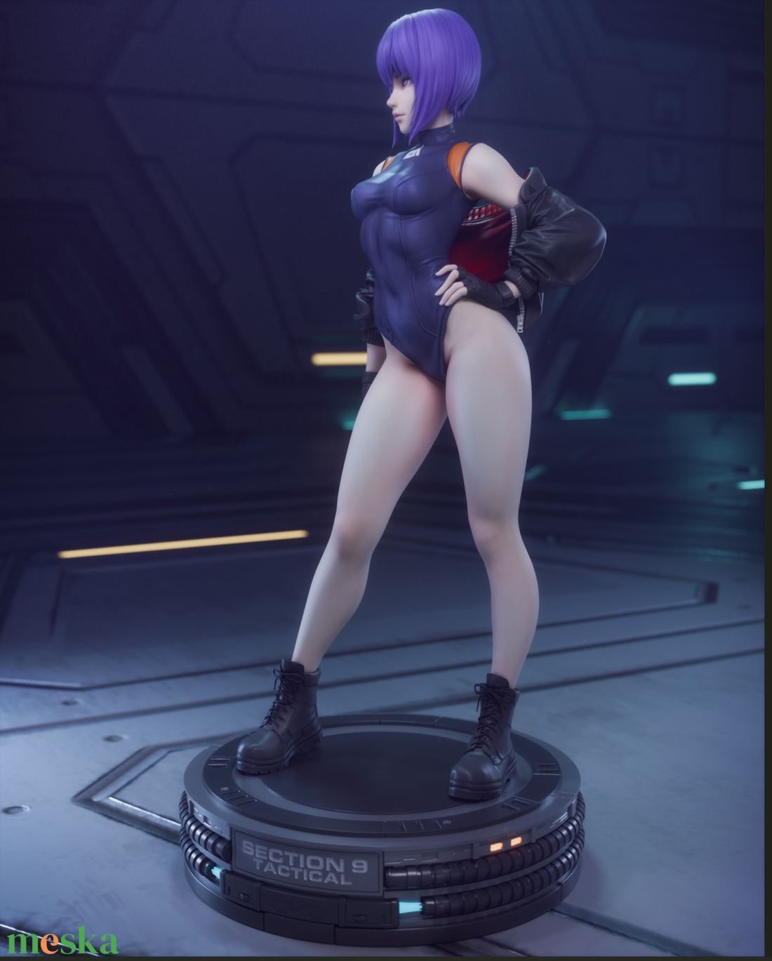 Motoko Kusanagi - Ghost in the Shell - művészet - makett, modell - Meska.hu