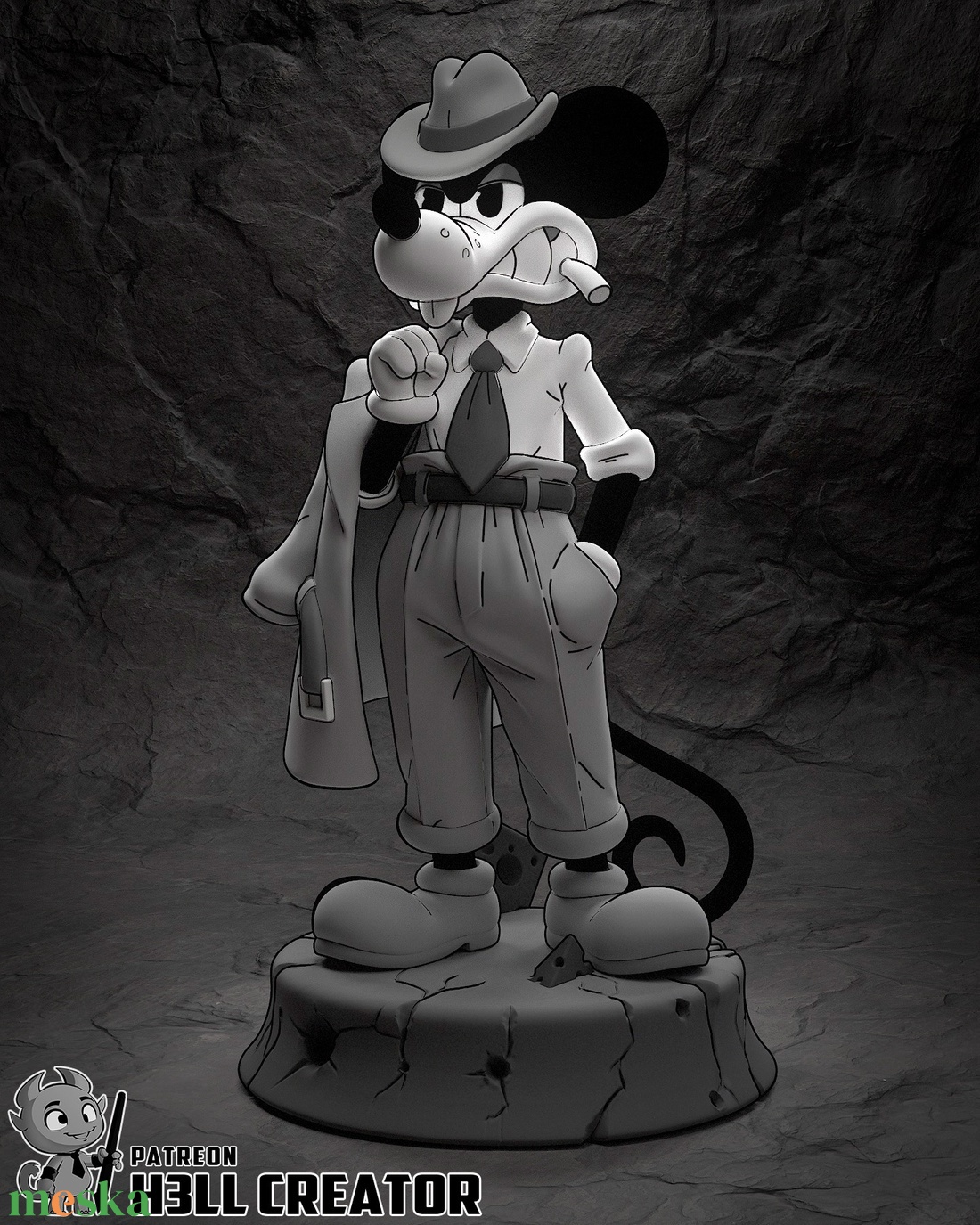Jack Pepper - Mouse: P.I. For Hire - művészet - makett, modell - Meska.hu