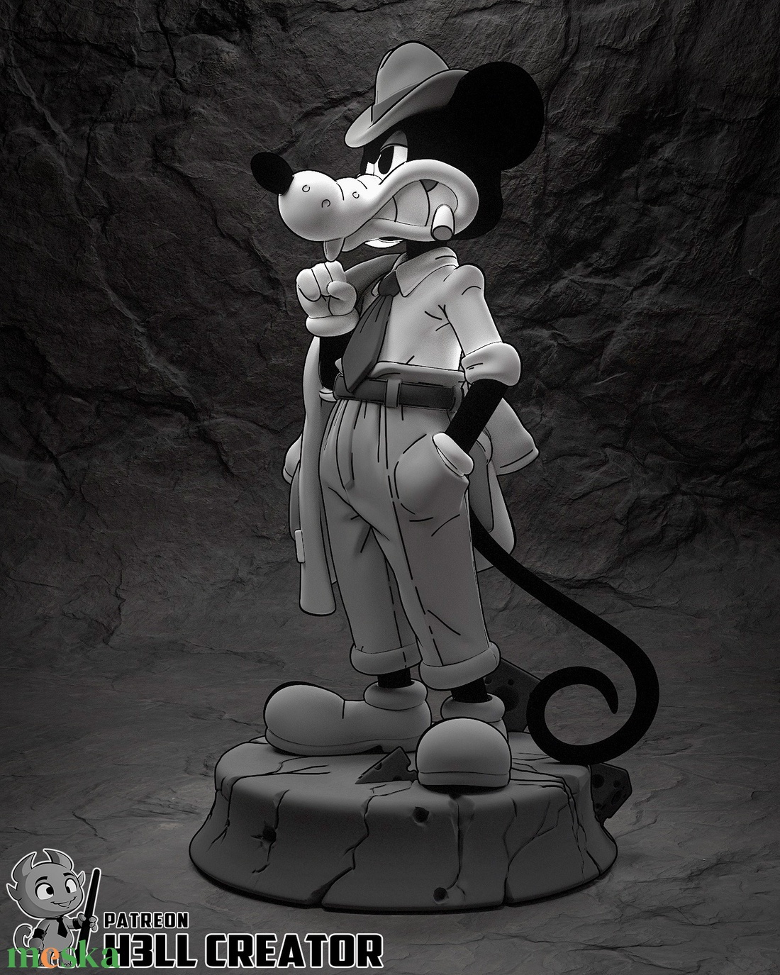 Jack Pepper - Mouse: P.I. For Hire - művészet - makett, modell - Meska.hu