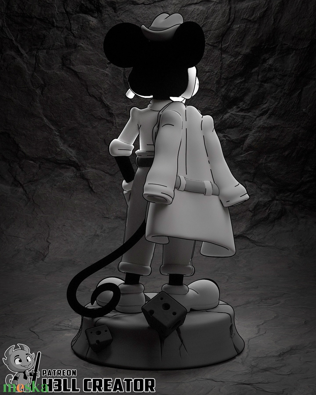 Jack Pepper - Mouse: P.I. For Hire - művészet - makett, modell - Meska.hu
