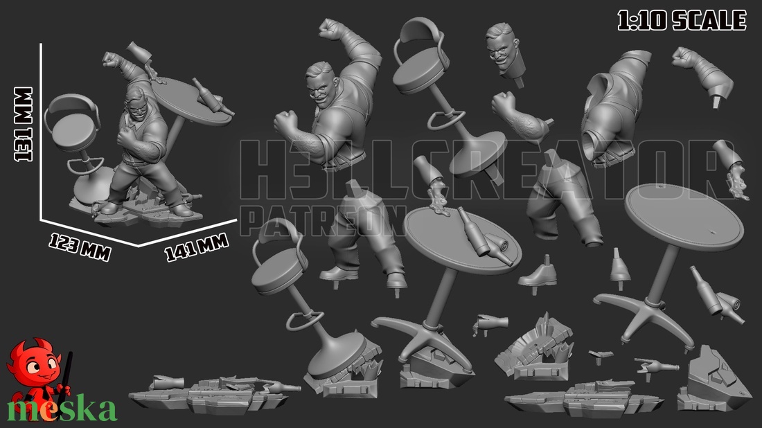 Punch Up - Dispatch - művészet - makett, modell - Meska.hu