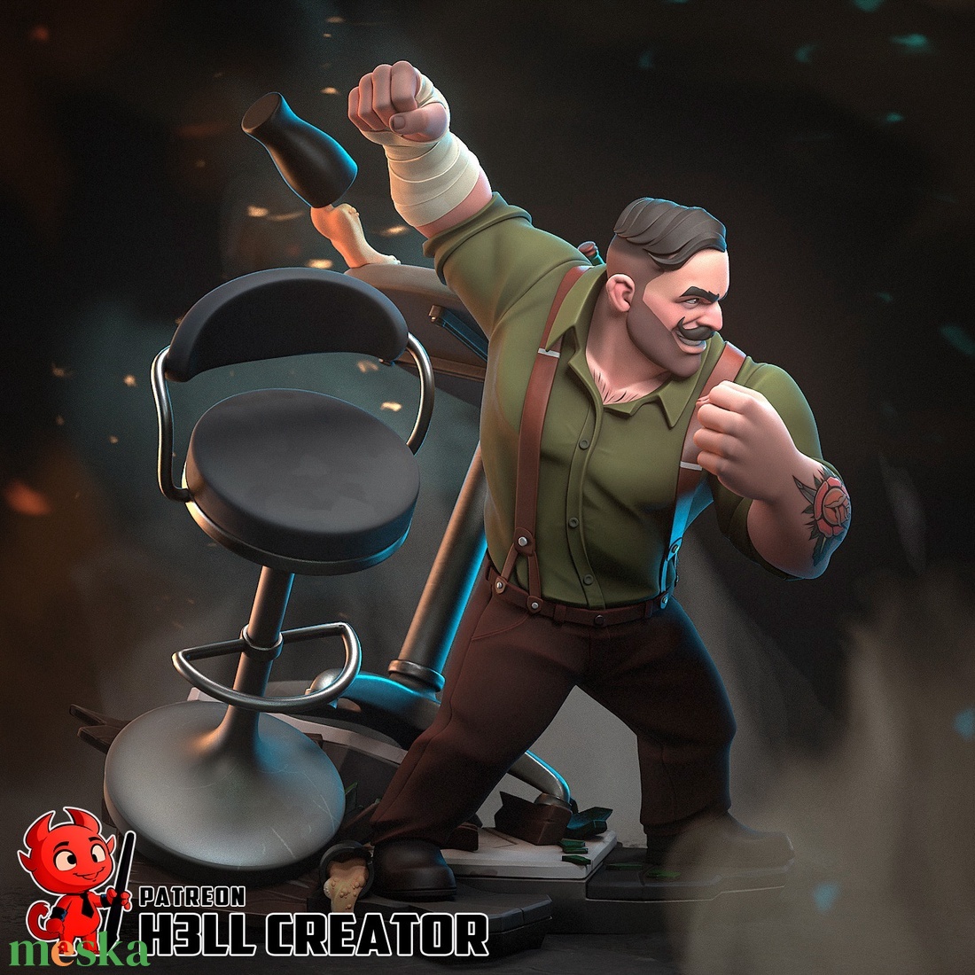 Punch Up - Dispatch - művészet - makett, modell - Meska.hu