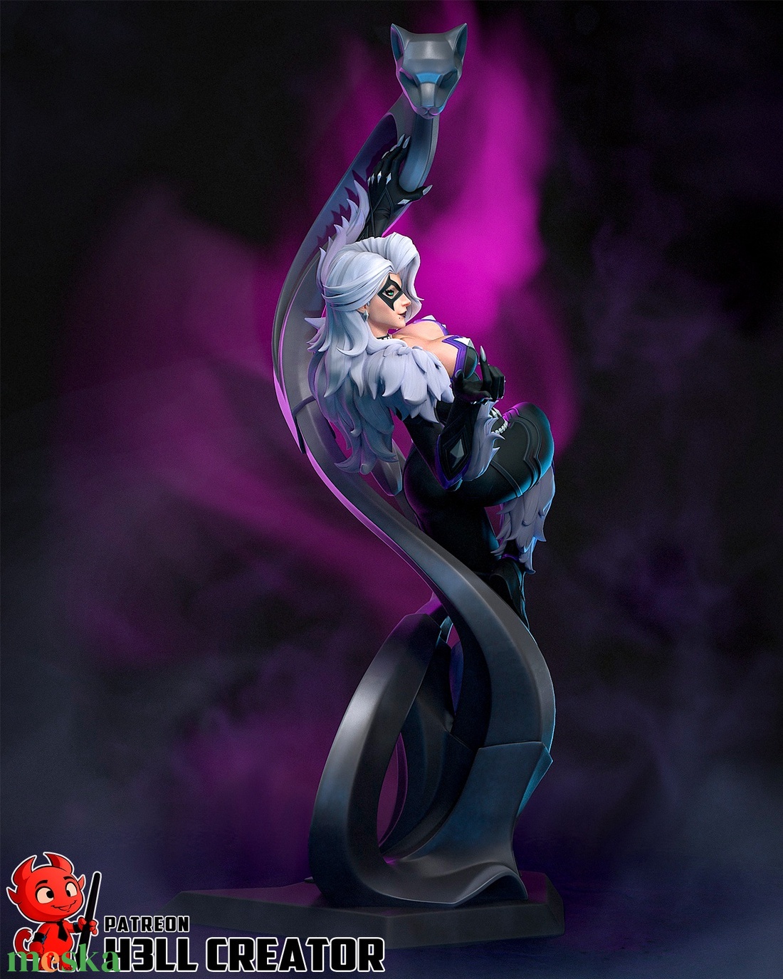 Black Cat - Marvel Rivals - művészet - makett, modell - Meska.hu