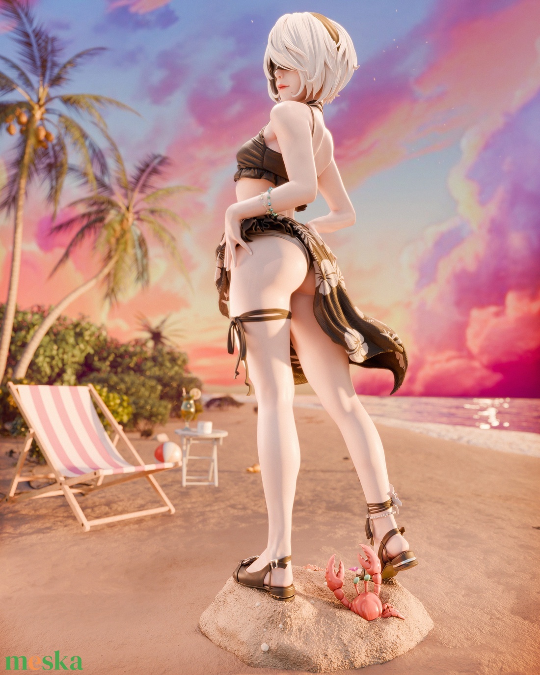 Swimsuit 2B - Nier: Automata - művészet - makett, modell - Meska.hu