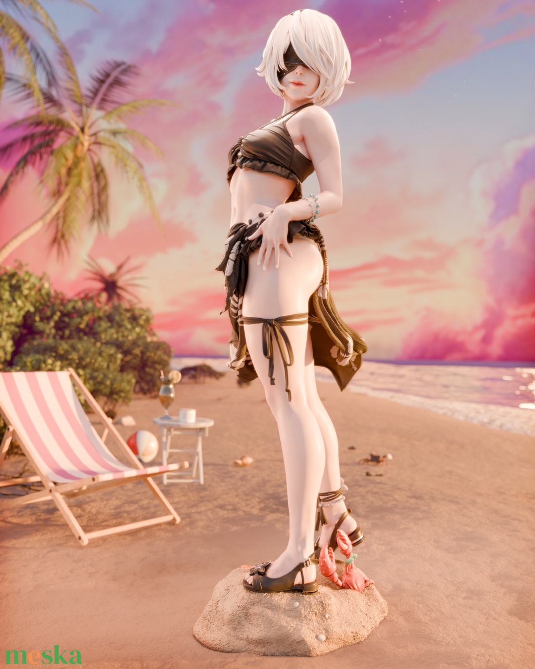 Swimsuit 2B - Nier: Automata - művészet - makett, modell - Meska.hu