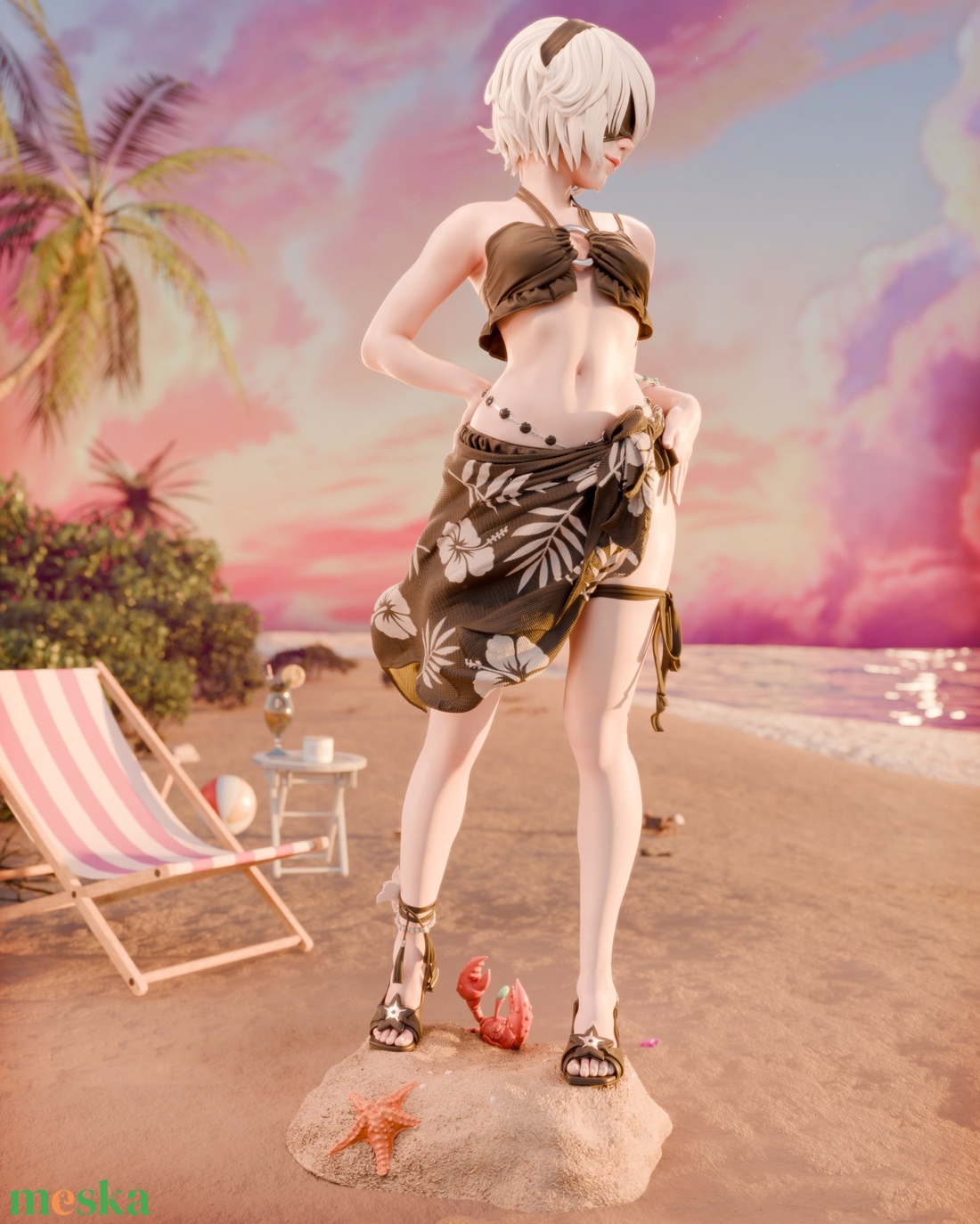 Swimsuit 2B - Nier: Automata - művészet - makett, modell - Meska.hu