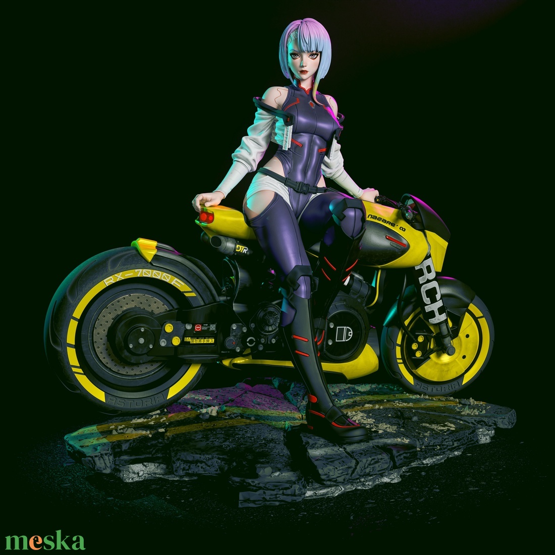 Lucy - Cyberpunk Edgerunners Festve - művészet - makett, modell - Meska.hu