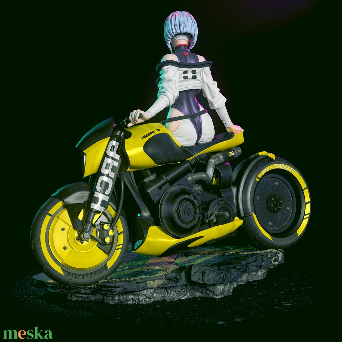 Lucy - Cyberpunk Edgerunners Festve - művészet - makett, modell - Meska.hu