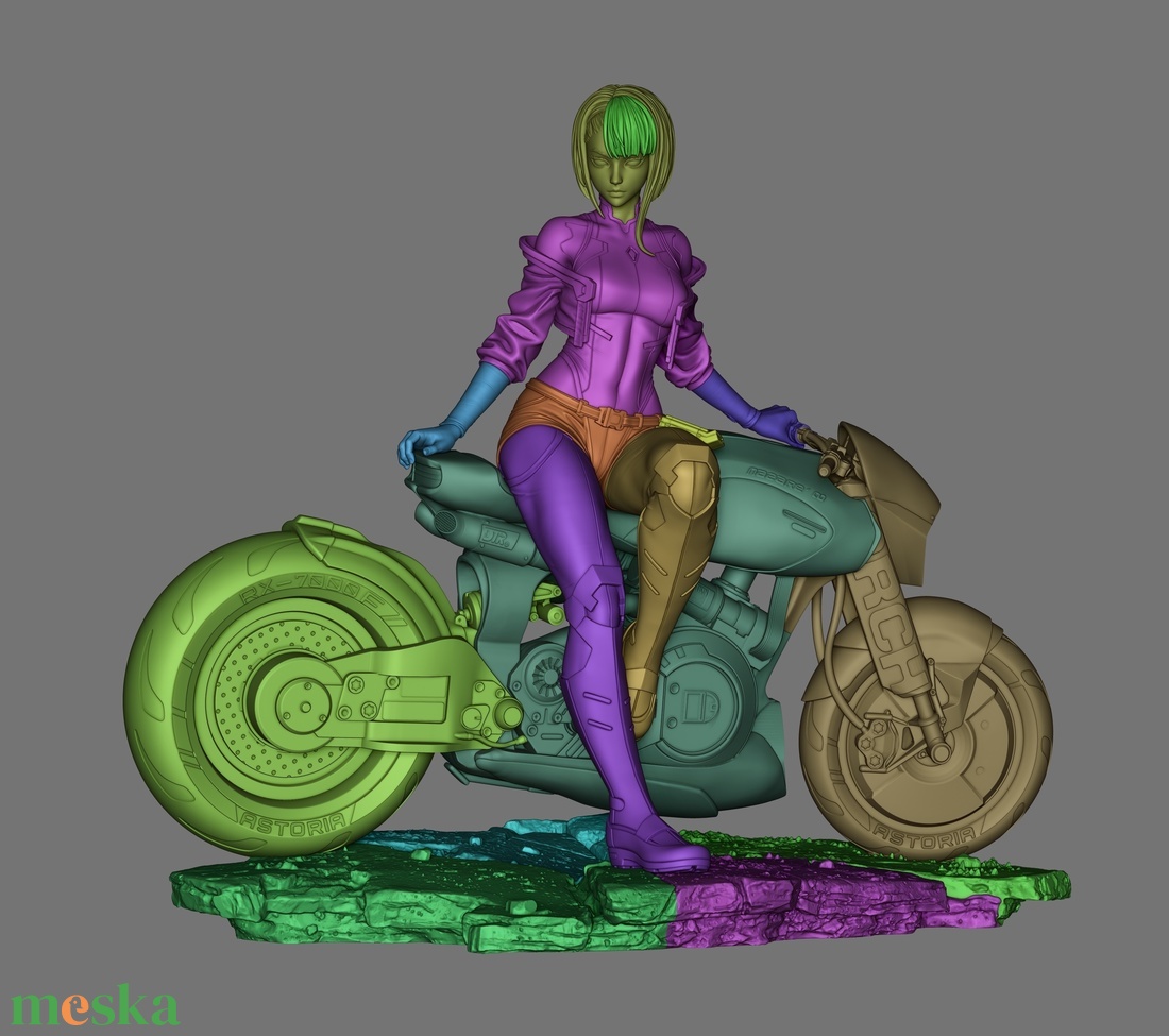 Lucy - Cyberpunk Edgerunners Festve - művészet - makett, modell - Meska.hu