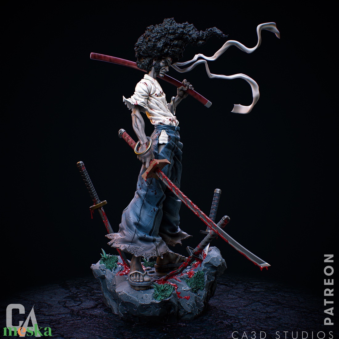Afro Samurai - művészet - makett, modell - Meska.hu