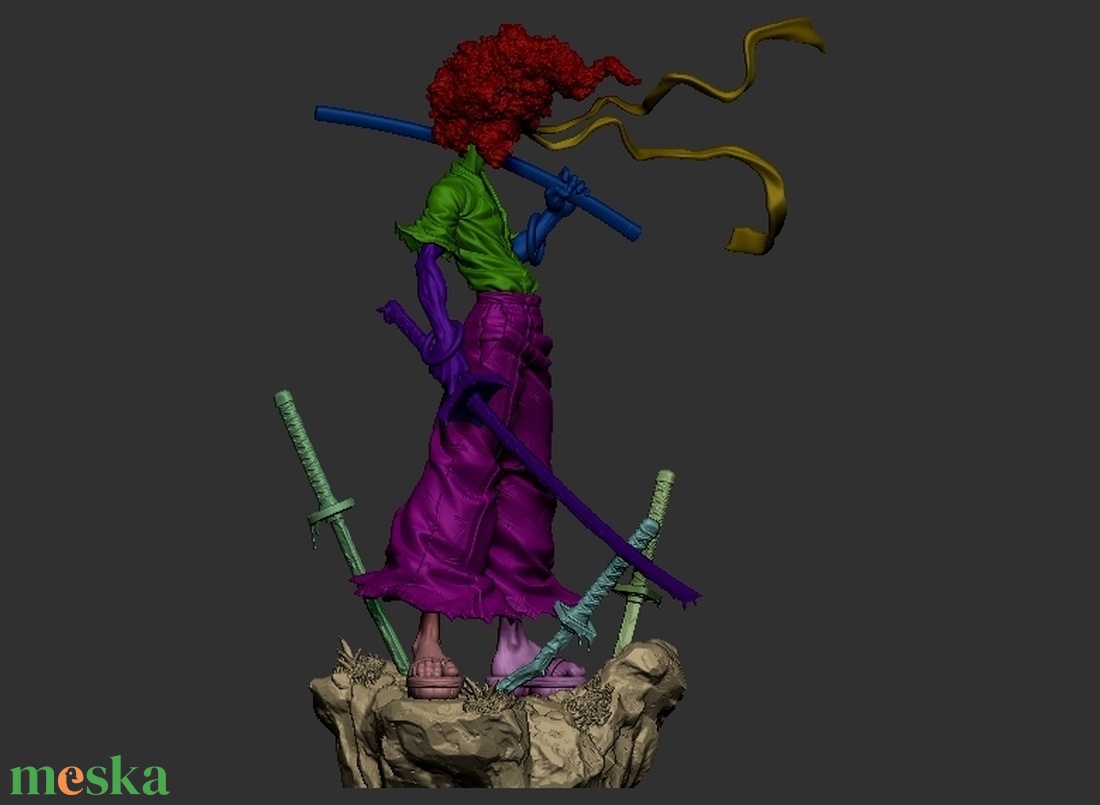 Afro Samurai - művészet - makett, modell - Meska.hu