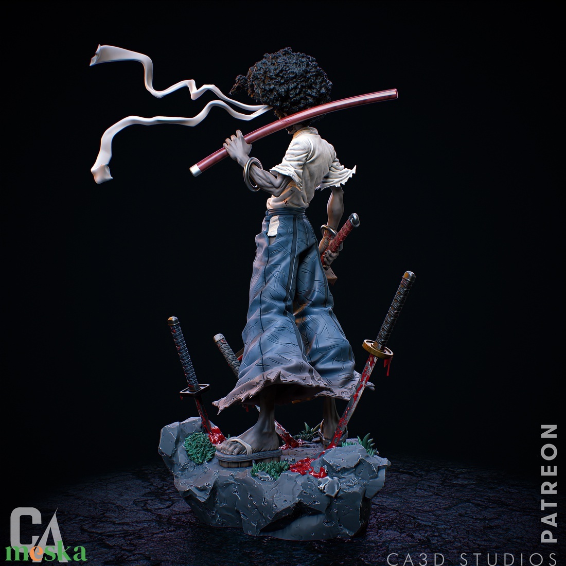 Afro Samurai - művészet - makett, modell - Meska.hu