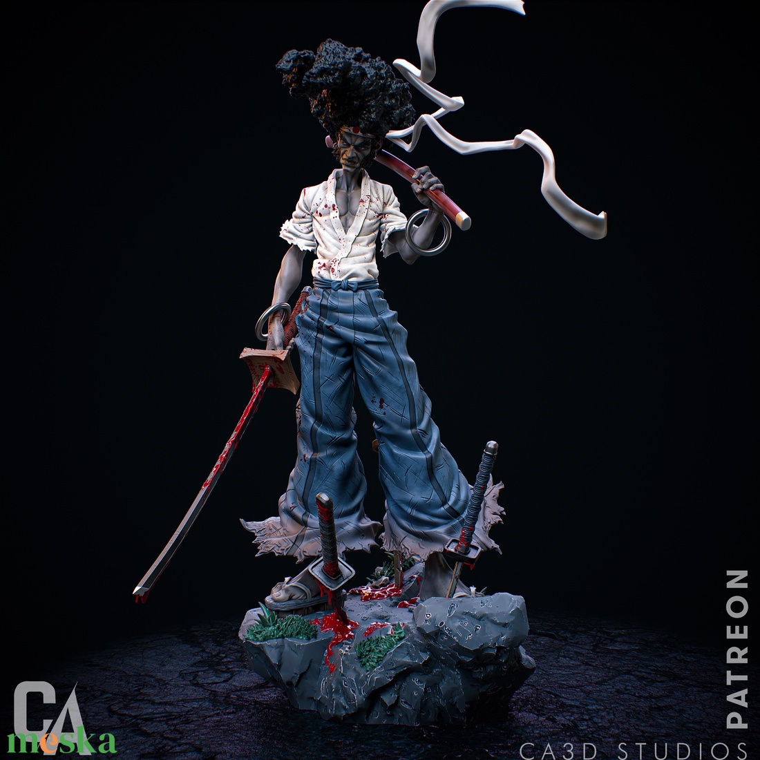 Afro Samurai - művészet - makett, modell - Meska.hu