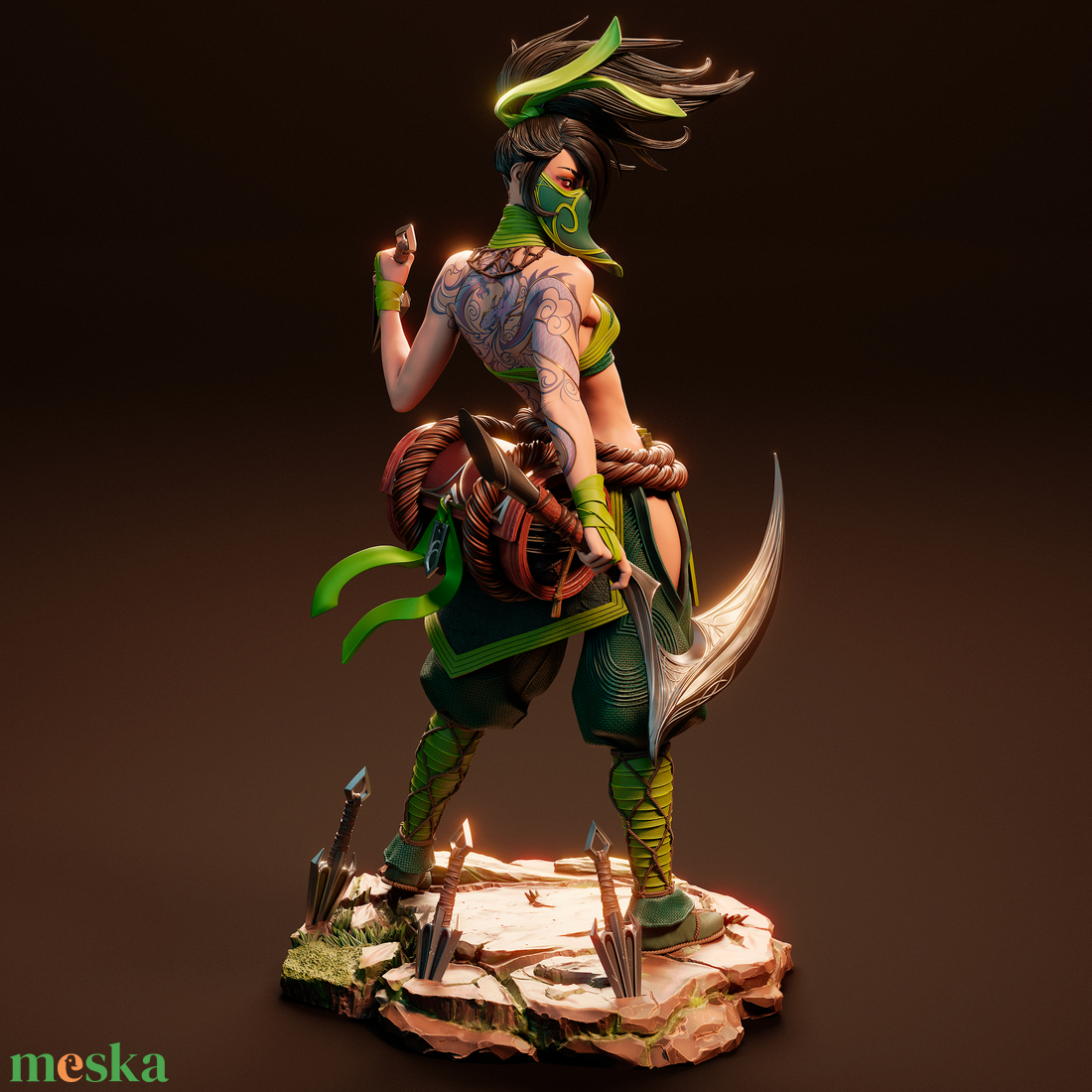 Akali - League of Legends - művészet - makett, modell - Meska.hu