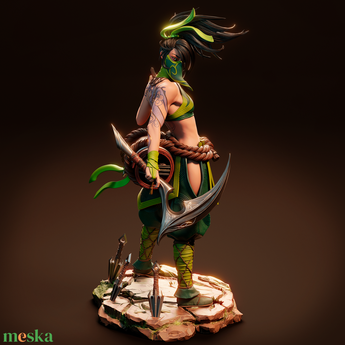 Akali - League of Legends - művészet - makett, modell - Meska.hu