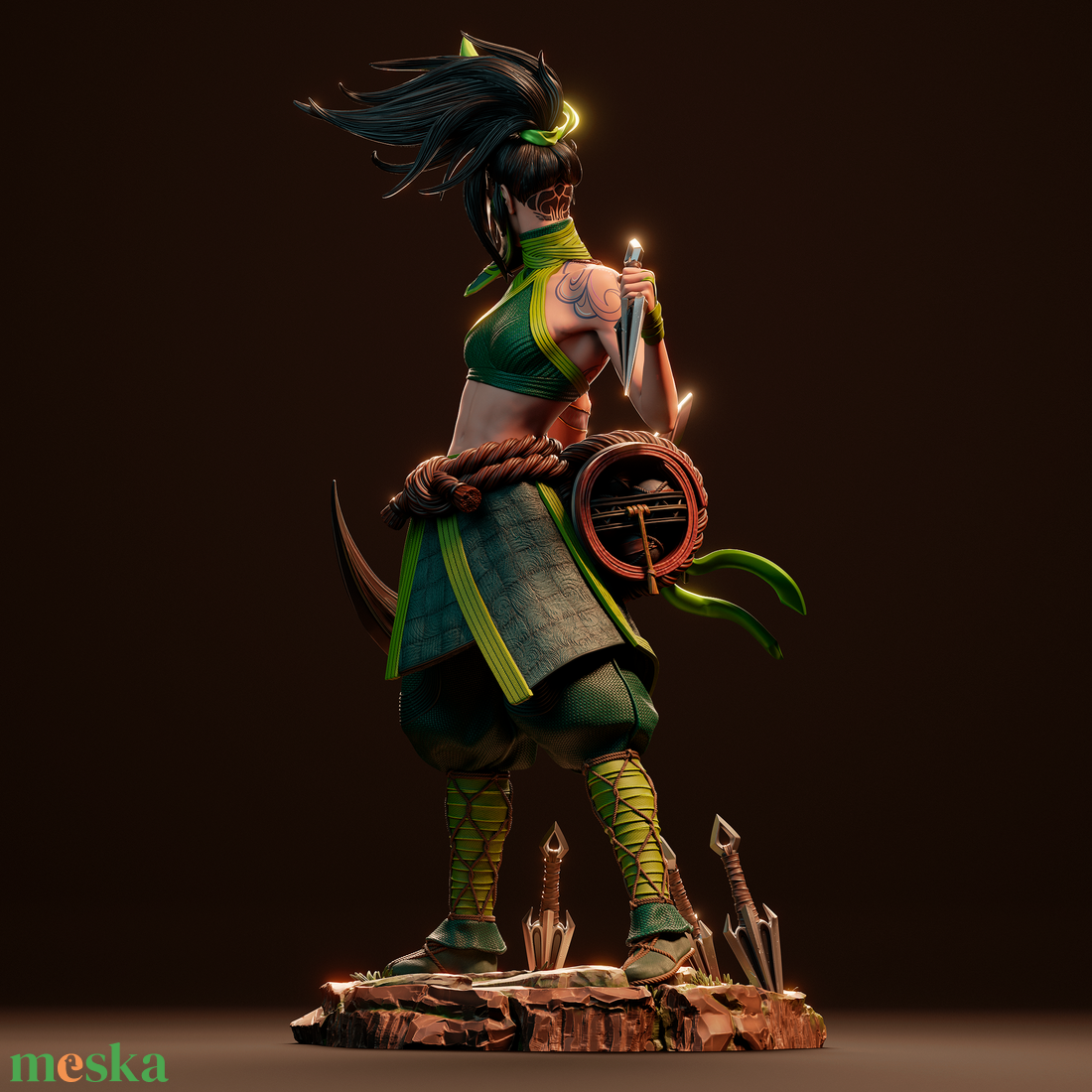 Akali - League of Legends - művészet - makett, modell - Meska.hu