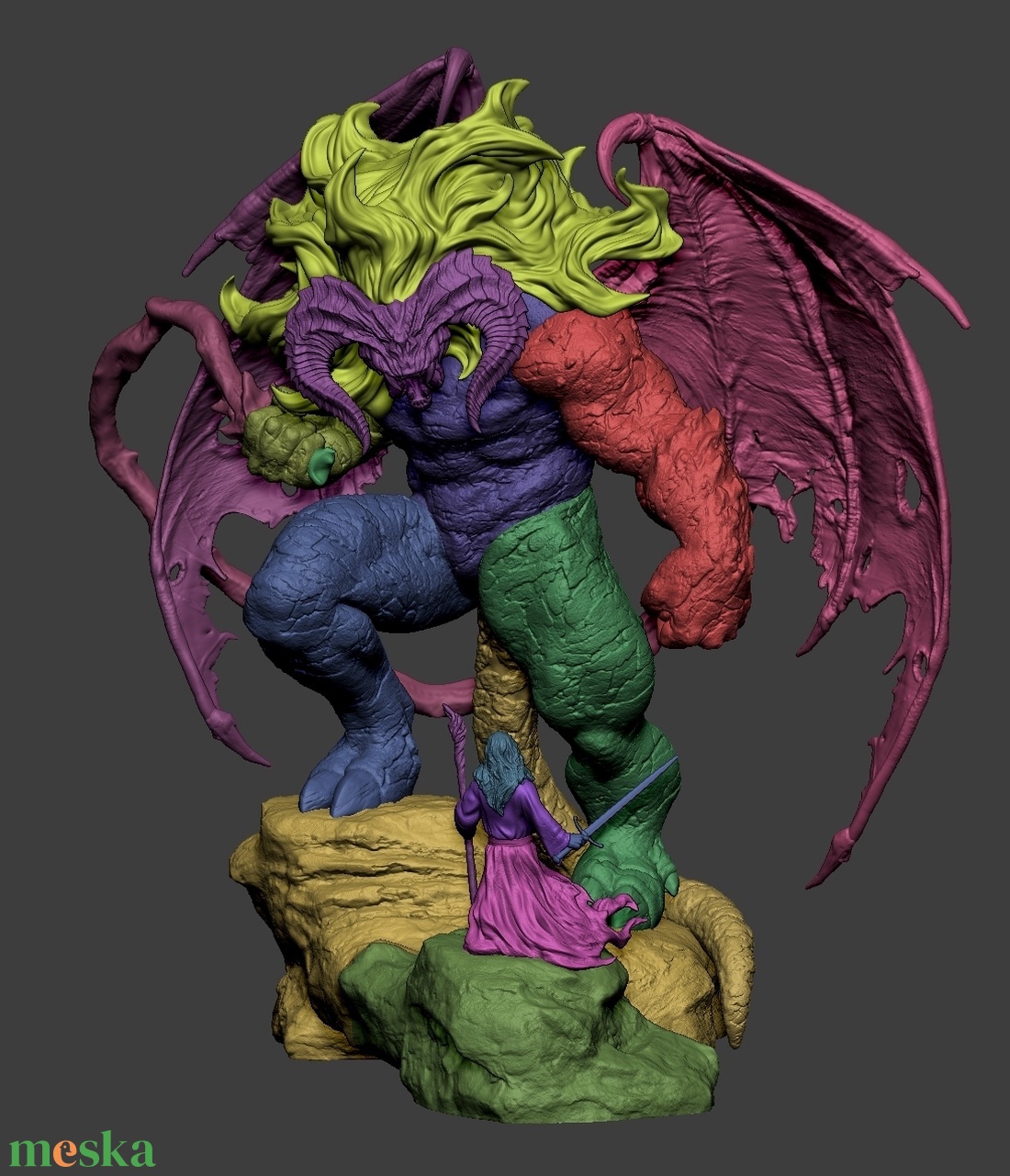 Balrog vs Gandalf - The Lord of the Rings - művészet - makett, modell - Meska.hu