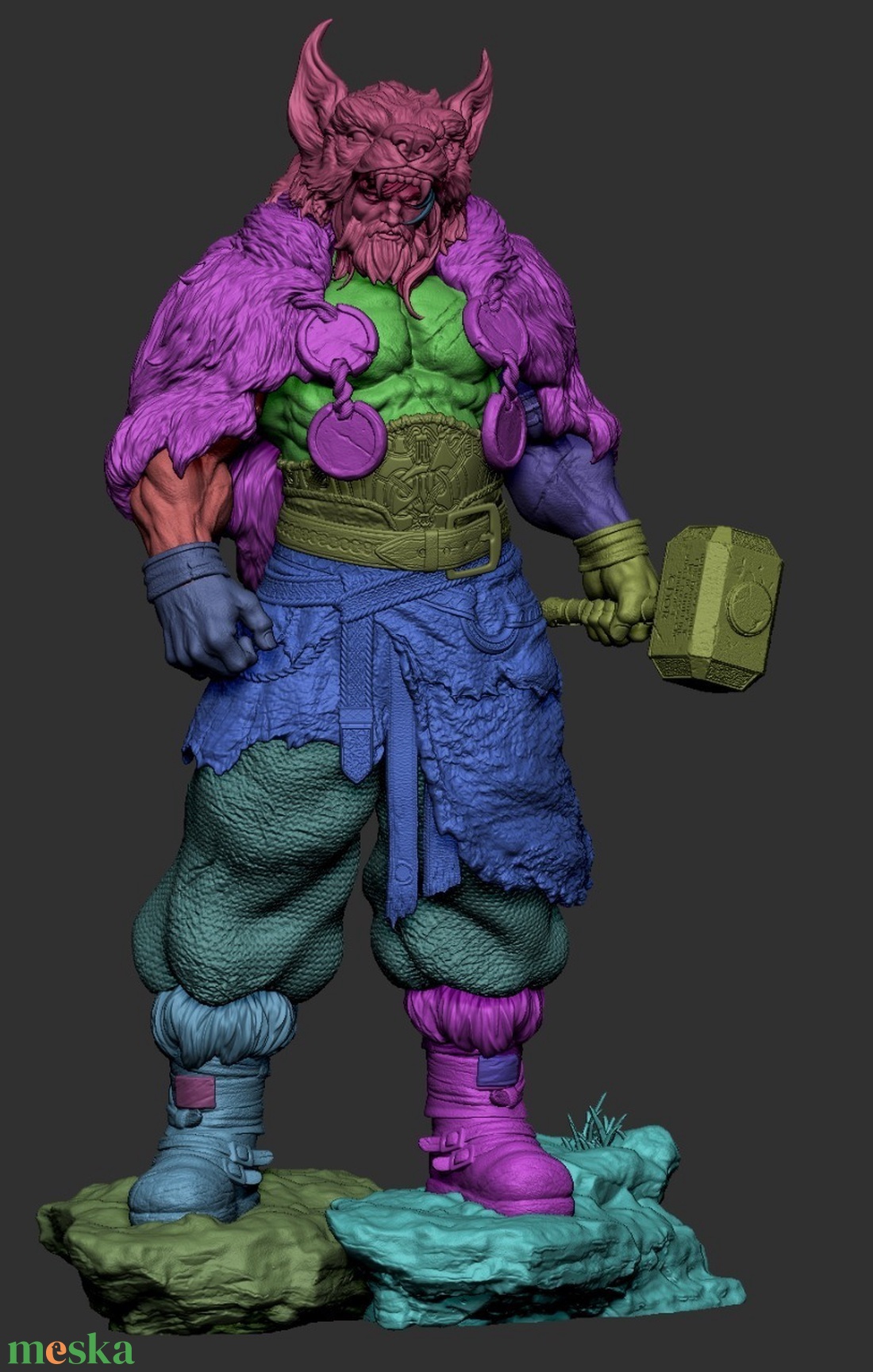 Barbarian Thor - művészet - makett, modell - Meska.hu