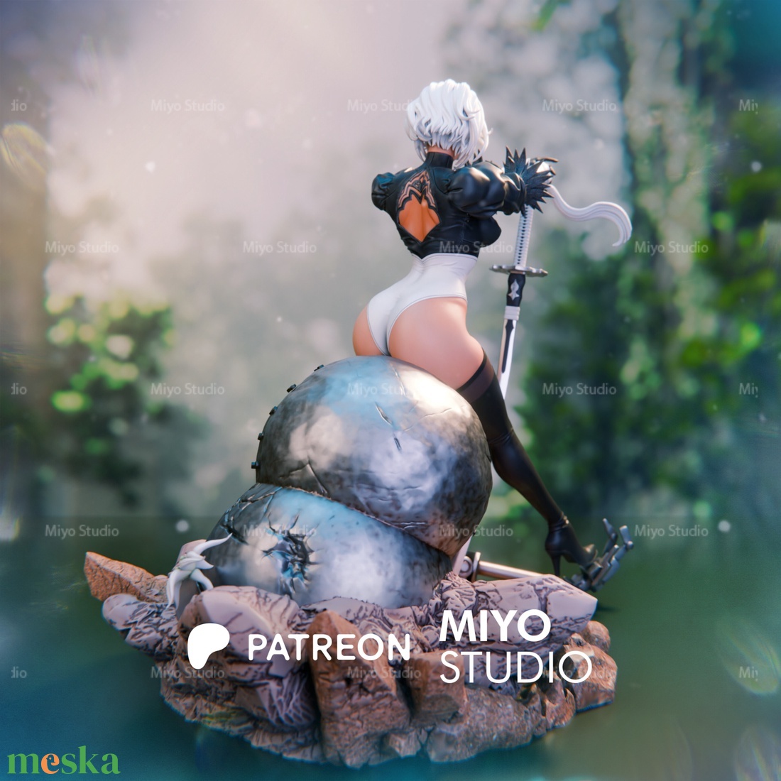 2B - Nier: Automata - művészet - makett, modell - Meska.hu