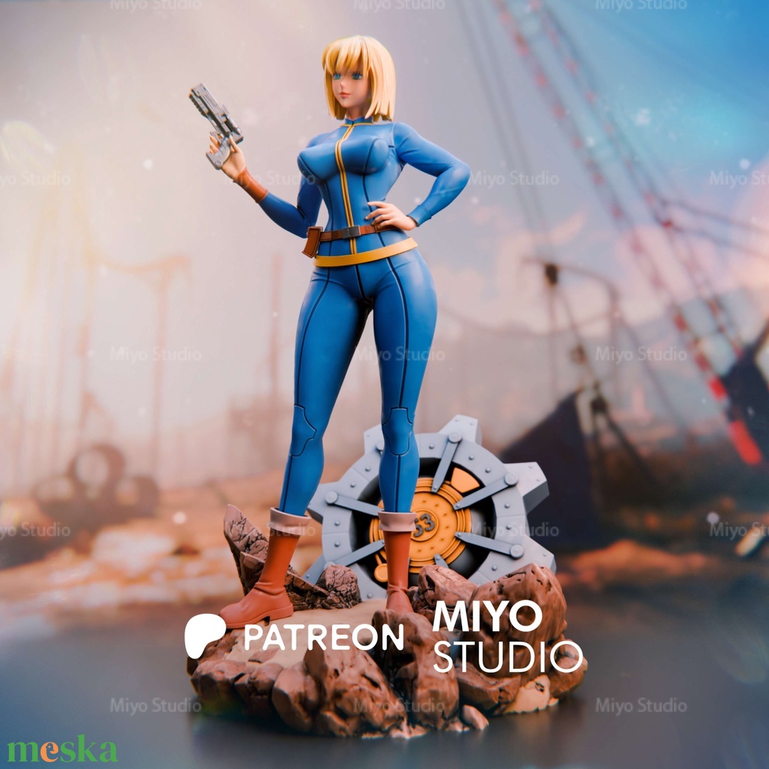 Vault Girl - Fallout - művészet - makett, modell - Meska.hu