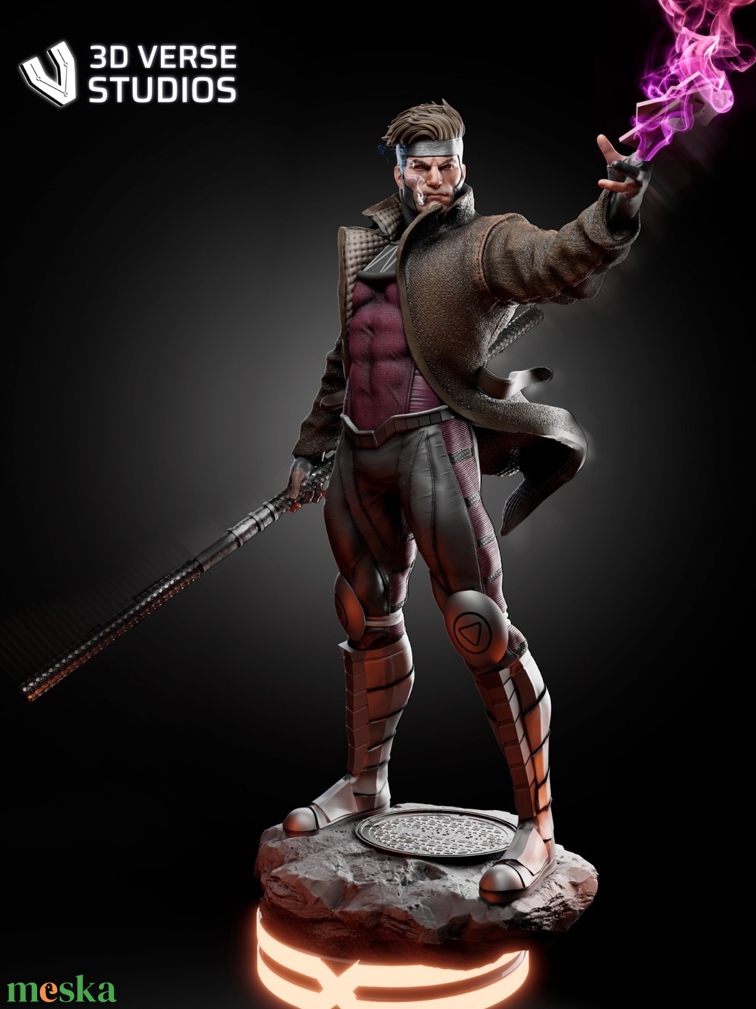 Gambit - Marvel - művészet - makett, modell - Meska.hu