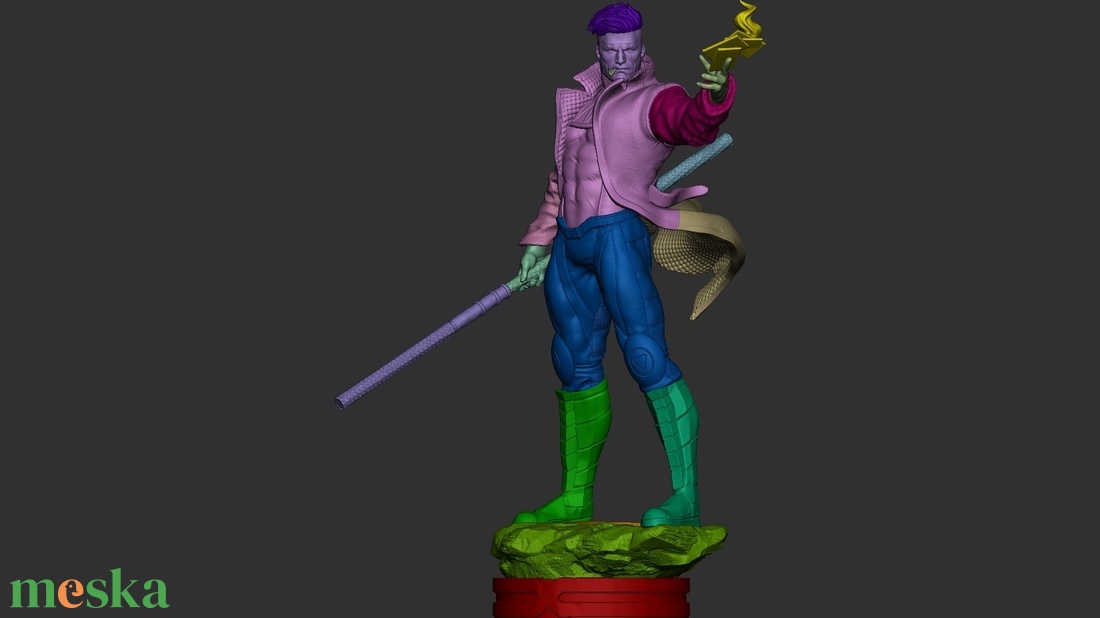 Gambit - Marvel - művészet - makett, modell - Meska.hu