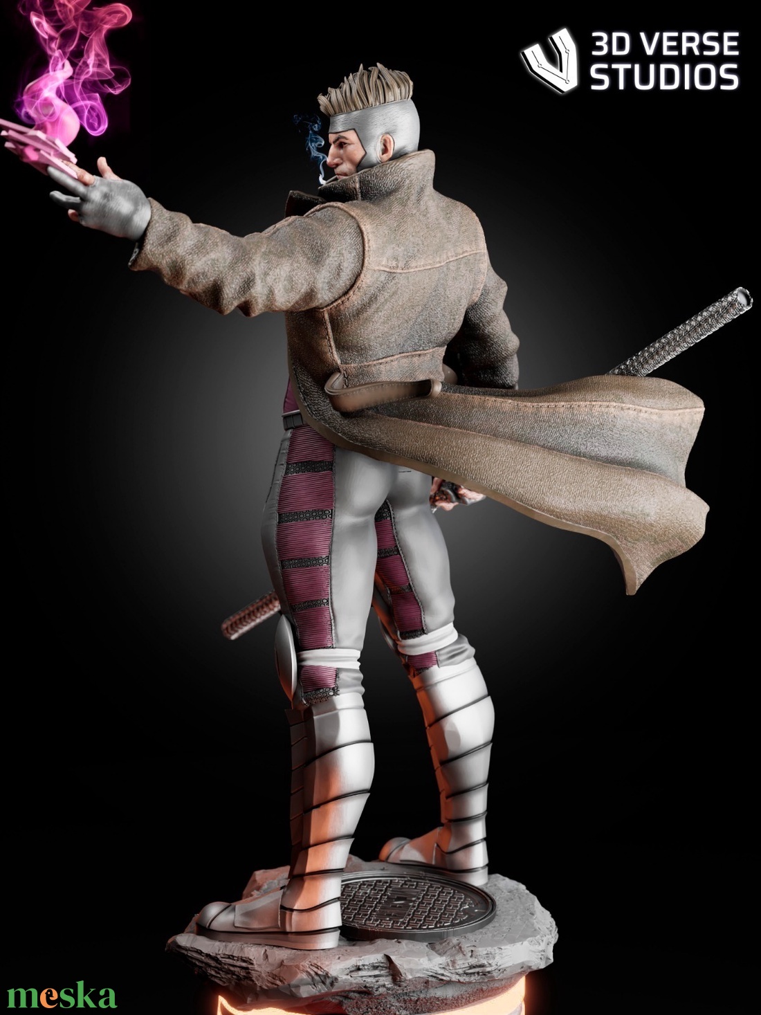Gambit - Marvel - művészet - makett, modell - Meska.hu