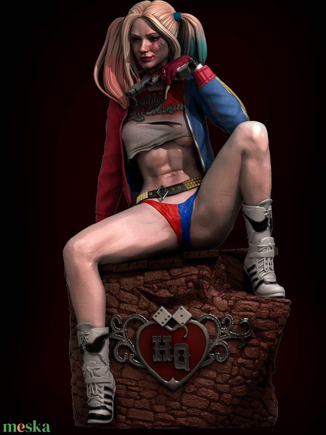 Harley Quinn - művészet - makett, modell - Meska.hu