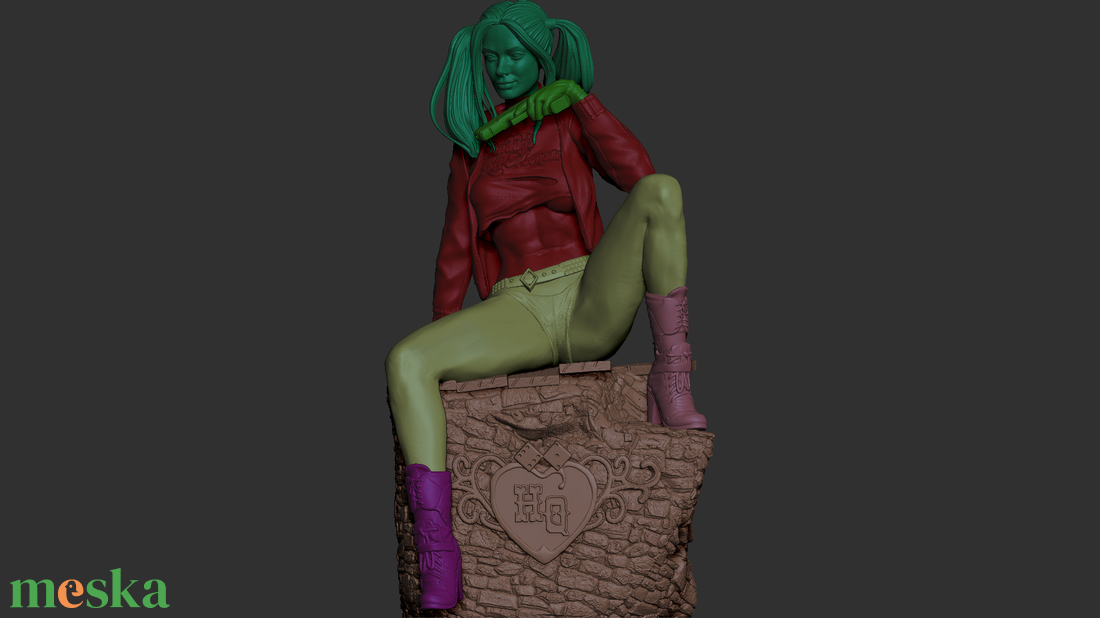 Harley Quinn - művészet - makett, modell - Meska.hu