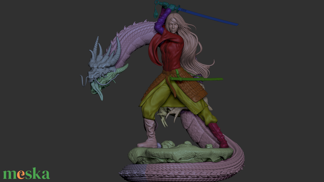 Mulan - művészet - makett, modell - Meska.hu
