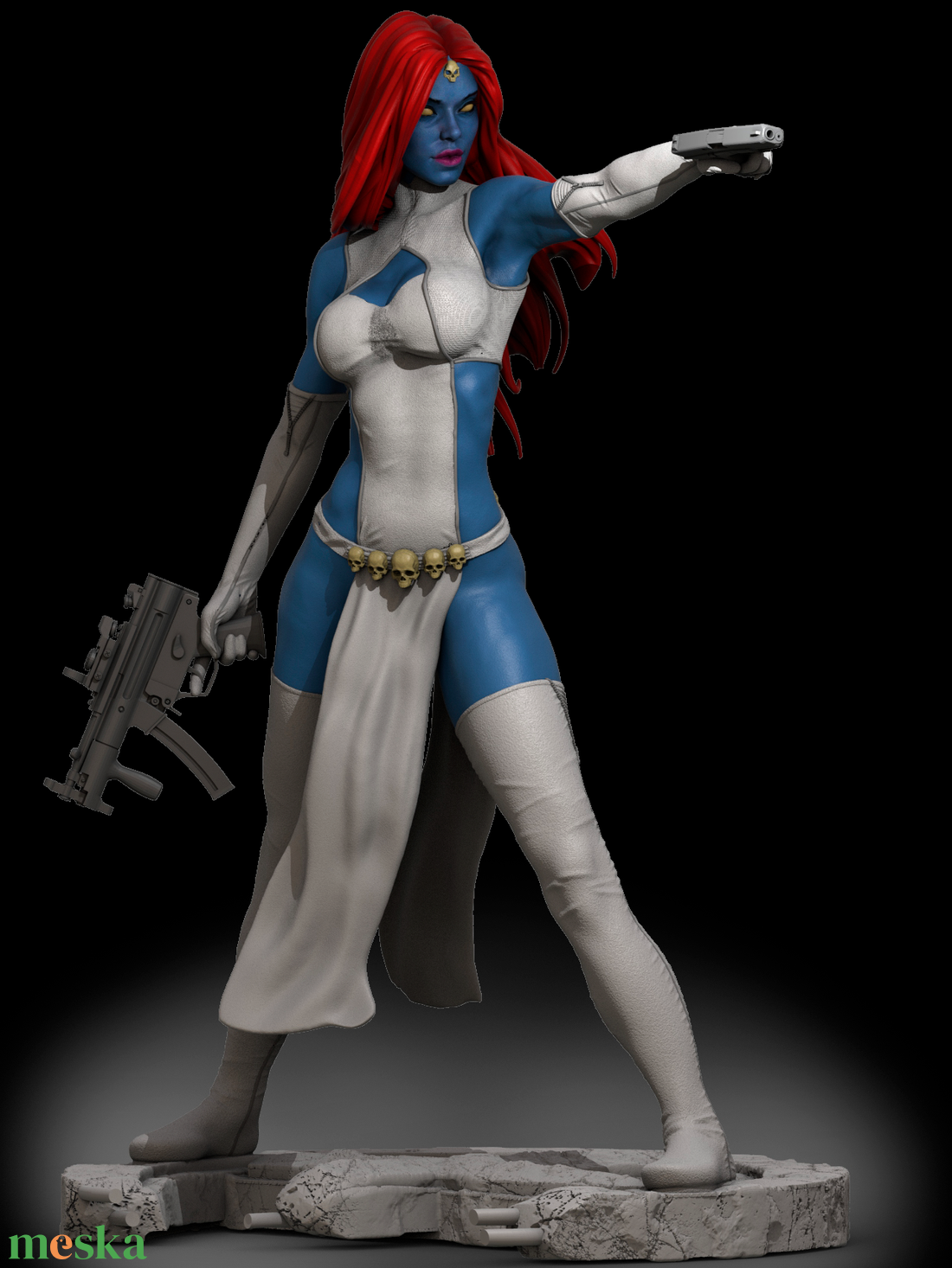 Mystique - X-men - művészet - makett, modell - Meska.hu
