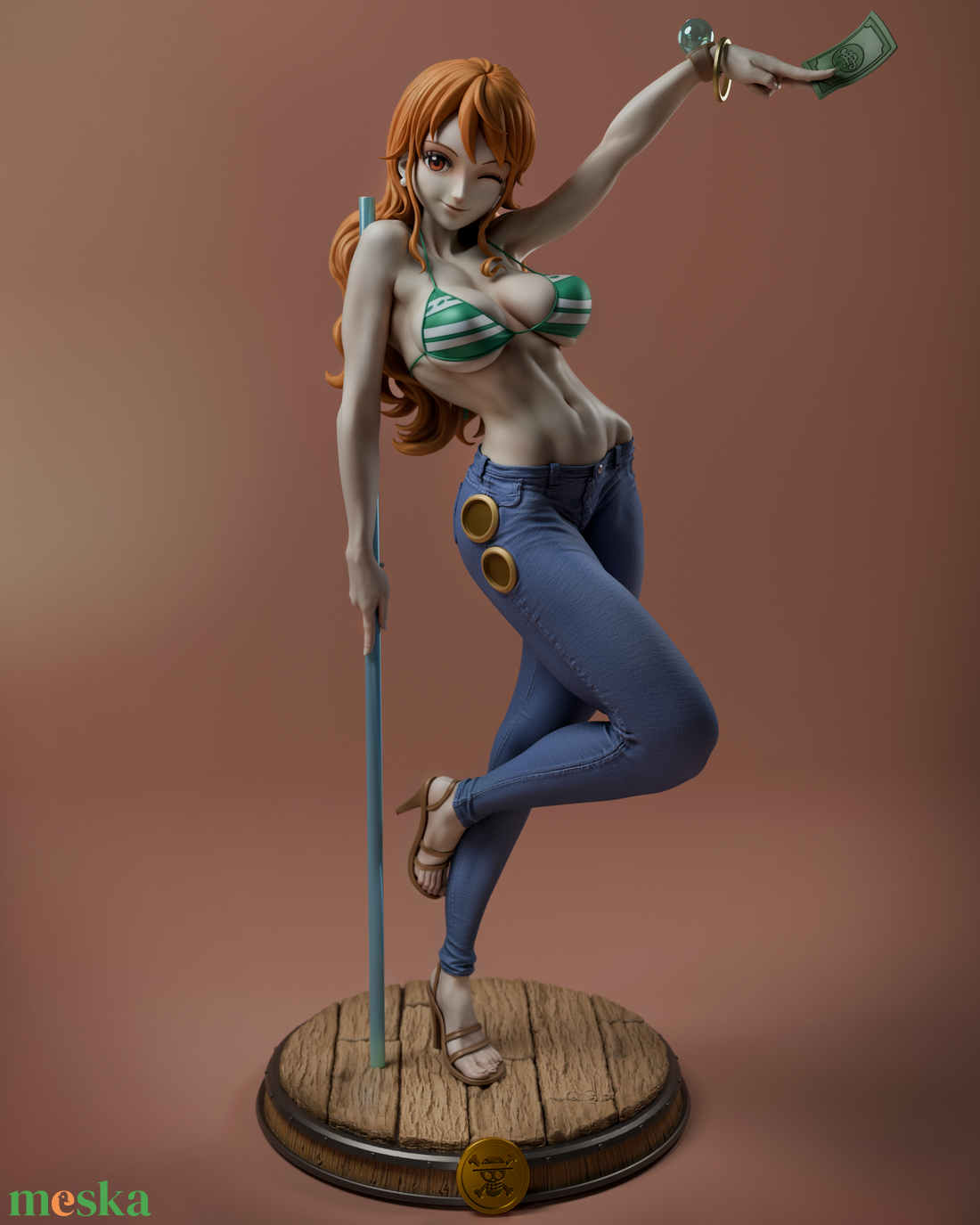 Nami - One Piece - művészet - makett, modell - Meska.hu