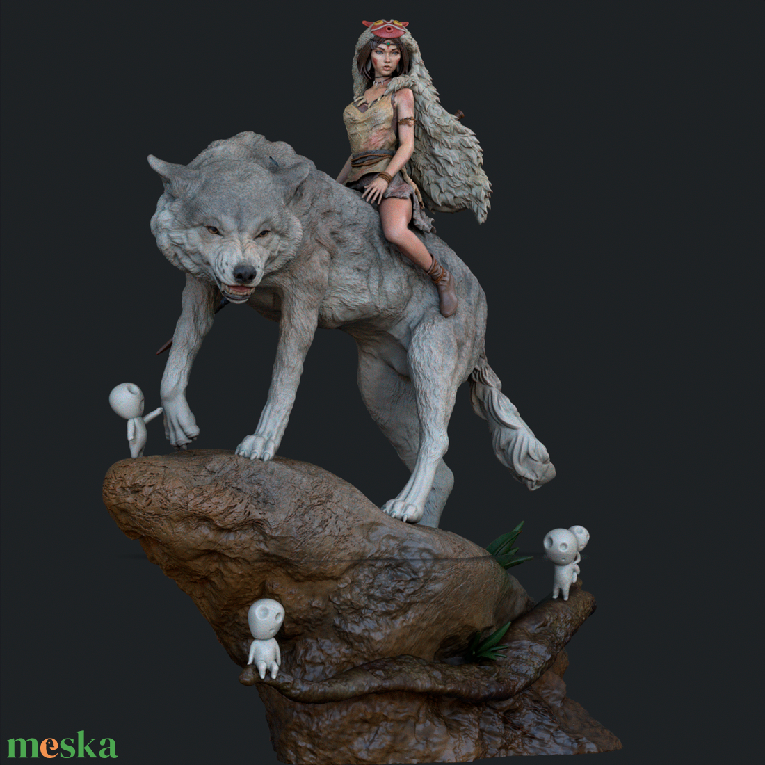 Princess Mononoke - művészet - makett, modell - Meska.hu