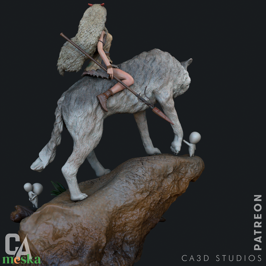 Princess Mononoke - művészet - makett, modell - Meska.hu