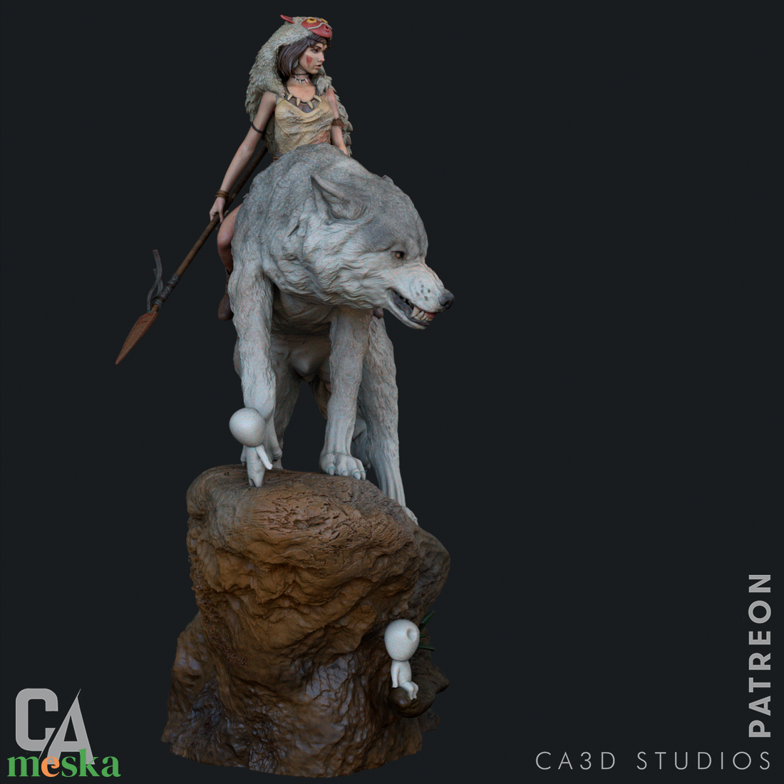 Princess Mononoke - művészet - makett, modell - Meska.hu