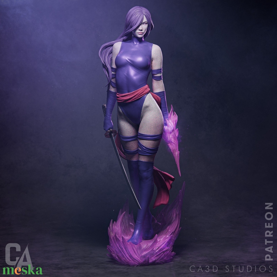 Psylocke - X-men - művészet - makett, modell - Meska.hu