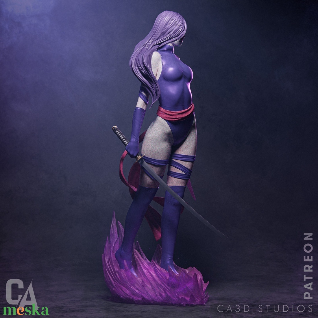 Psylocke - X-men - művészet - makett, modell - Meska.hu