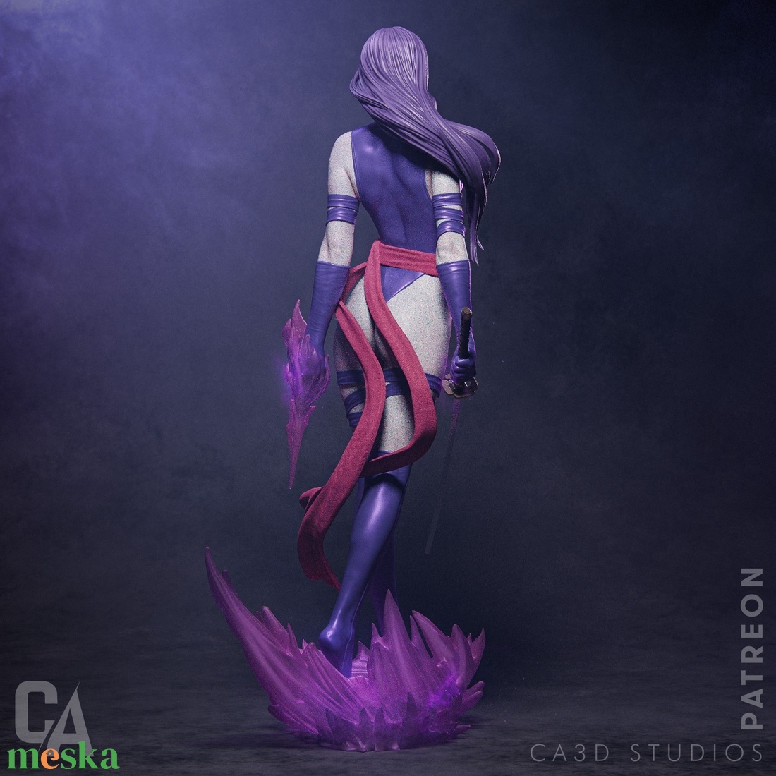 Psylocke - X-men - művészet - makett, modell - Meska.hu