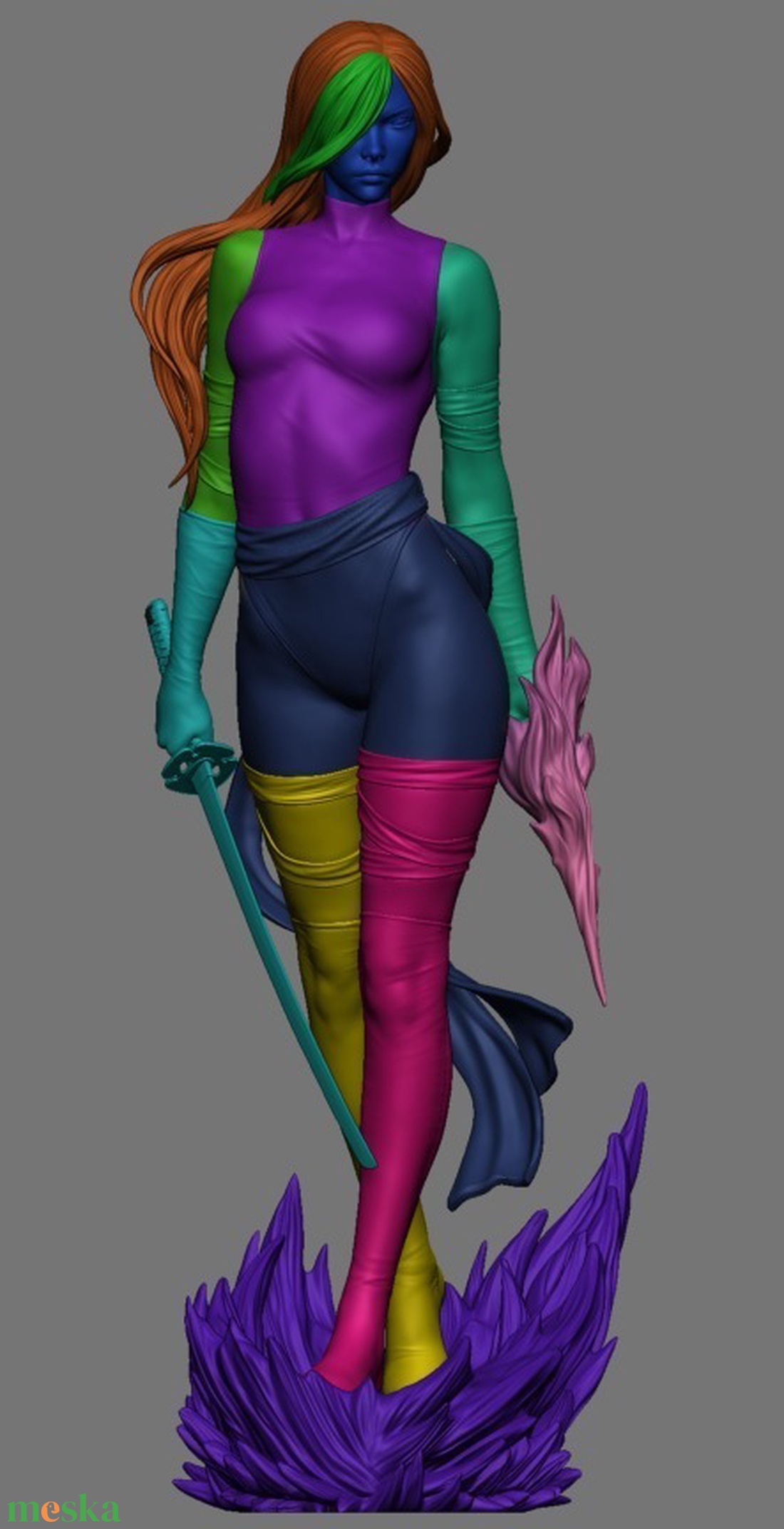 Psylocke - X-men - művészet - makett, modell - Meska.hu
